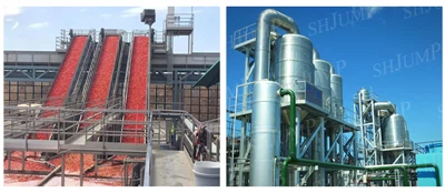 Llinell Gwneud Crynodiad Gludo Tomato Ateb Turnkey